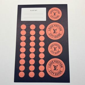Louis Vuitton City Guide Stickers - Coral